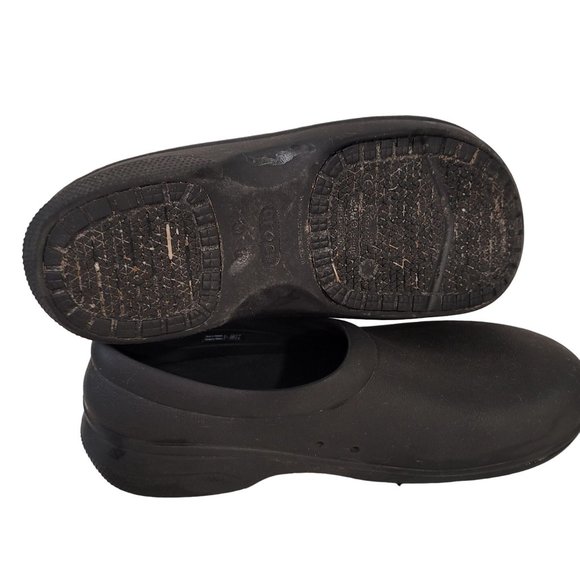 CROCS On The Clock Work Mens Size 11 Black Slip On Comfort Clogs Shoes black - Picture 9 of 9